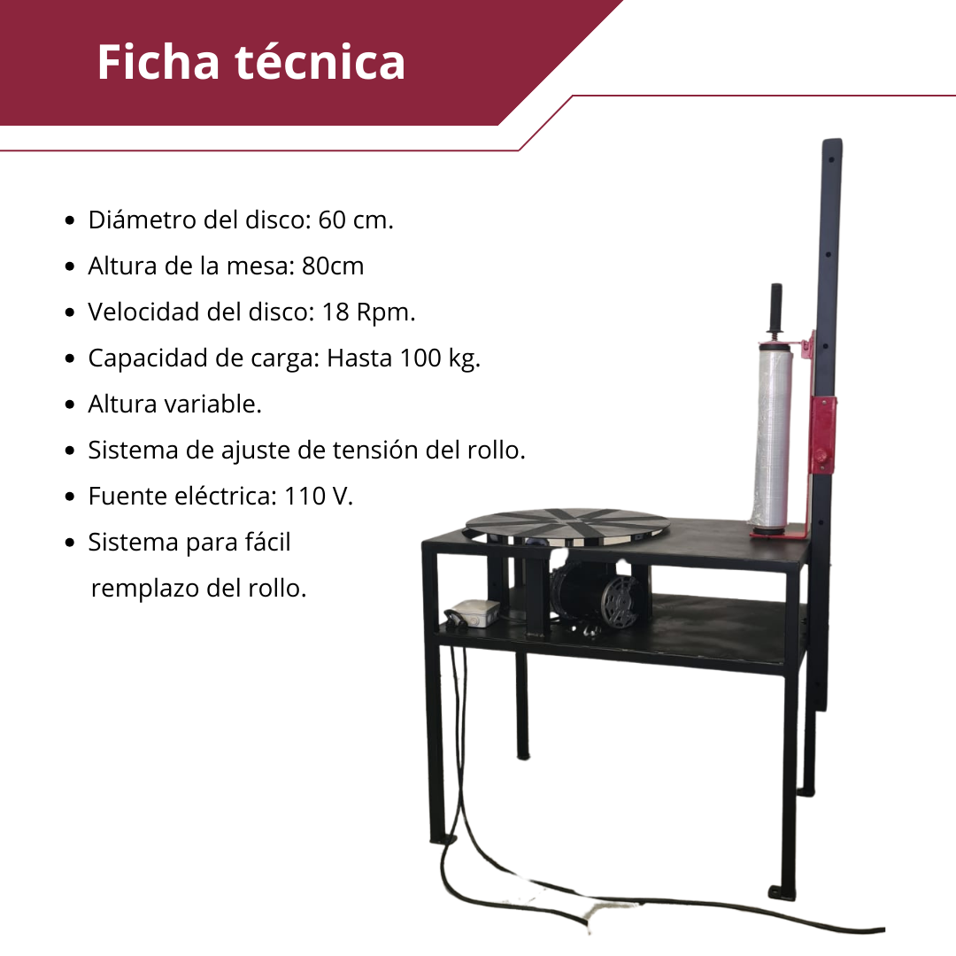 Envolvedora de mesa 100kg
