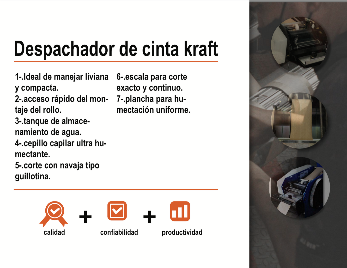 Despachador de Cinta de Papel Kraft / Despachador de cinta Gorila.
