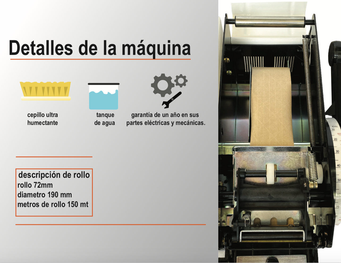 Despachador de Cinta de Papel Kraft / Despachador de cinta Gorila.